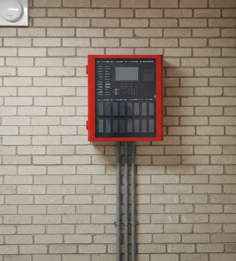 Conventional fire alarm systems with heat detector and fire alarm sounder